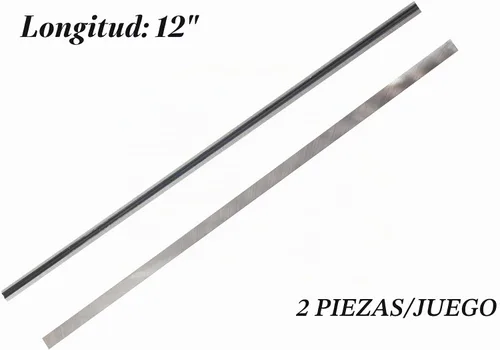 Vista 3 de Cuchillas cepilladoras de 12 pulgadas, repuesto HSS para modelos Makita 2012 y 2012NB, cepilladora de espesor, tratada térmicamente, doble filo