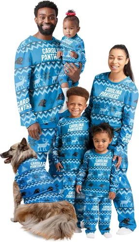 Vista 12 de FOCO NFL womens Nfl Team Ugly Pattern Matching Set Family Holiday Pajamas