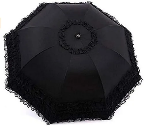 Vista 2 de zmgmsmh Foldable Lace Parasol Travel sun rain Umbrella Compact anti UV Resistance Princess Umbrella Sun Umbrella for Women Girls