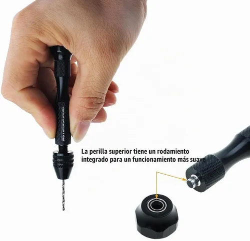 Vista 2 de Juego de taladro de mano con perno de precisión para atornillar In-tool-home con brocas roscadas, juego de 11