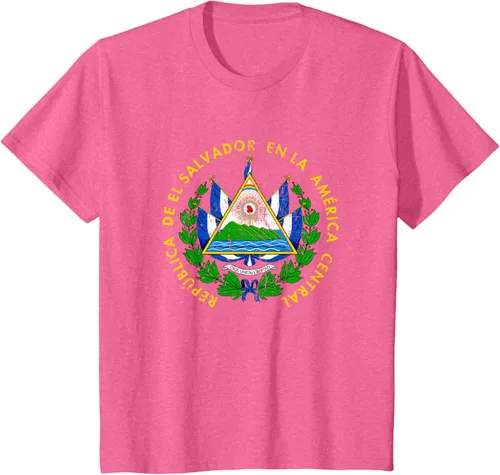 Vista 58 de Escudo de armas de El Salvador Salvadoran Distressed Design T-Shirt