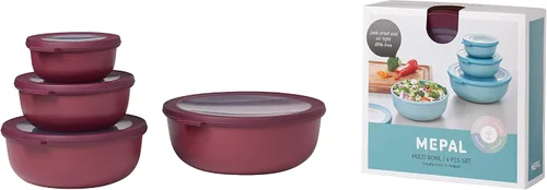 Vista 6 de Mepal Juego de 4 piezas Cirqula Multi Bowl - Contenedor de almacenamiento de alimentos con tapa - Adecuado como caja de almacenamiento hermética
