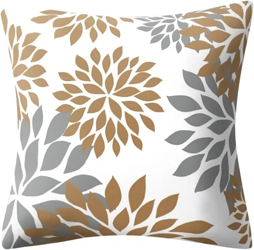 Vista 3 de Drmstow Juego de 4 fundas de almohada marrones de 18 x 18 pulgadas, fundas decorativas geométricas para sofá, sala de estar, cama, muebles de patio