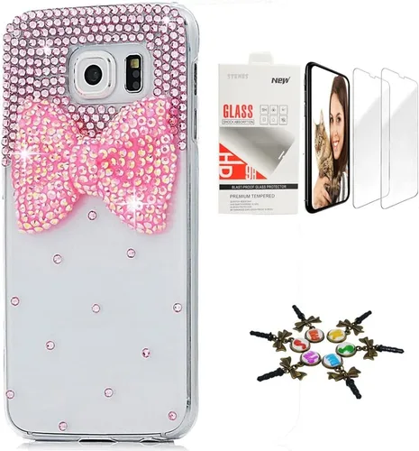 Vista 11 de Funda para Galaxy Note 8, elegante, hecha a mano en 3D [serie brillante], diseño de lazo grande compatible con Samsung Galaxy Note 8 con protector