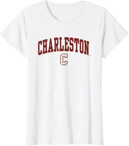 Vista 20 de Charleston Cougars Arch Over Logo - Camiseta con licencia oficial, Negro