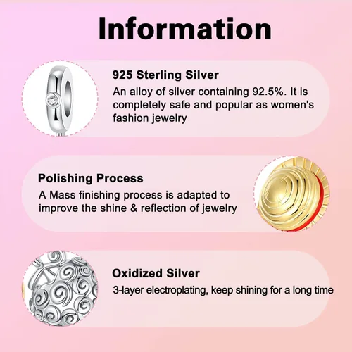Vista 192 de Dije de girasol con diseño de estrella y luna y elefante para pulsera, collar de plata de ley 925, dijes de corazón de amor para mujer, regalo