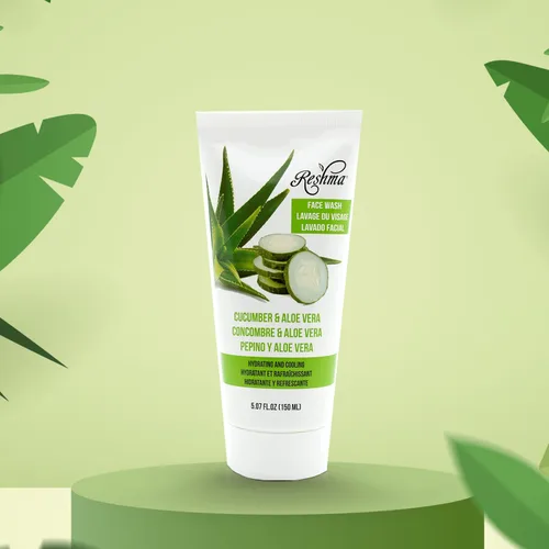 Vista 2 de Reshma Beauty Jabón facial de pepino y aloe vera para todo tipo de piel, limpiador suave para nutrir e hidratar la piel, elimina el maquillaje