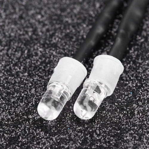 Vista 7 de Luces LED RC, faros delanteros de 0.197 in, accesorios de luces LED para vehículo de automóvil de deriva modelo 1/10 (luz azul)