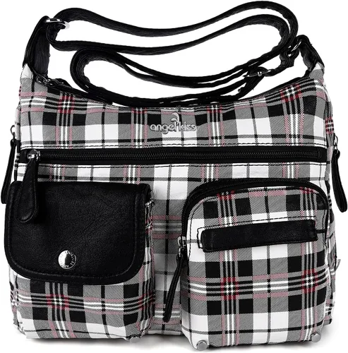Vista 15 de Angel Kiss Bolsos cruzados para mujer, bolsos de hombro y monederos medianos de piel sintética Ladies, Medium, Faux Leather