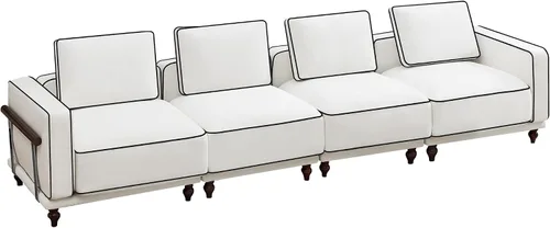 Vista 18 de Sofá biplaza modular de 80 pulgadas, sofá modular Cloud con reposabrazos y patas de madera, cómodo sofá tapizado de 2 plazas para sala de estar