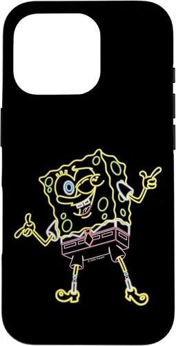Vista 20 de Spongebob Squarepants Carcasa Neon Line Art para iPhone 17