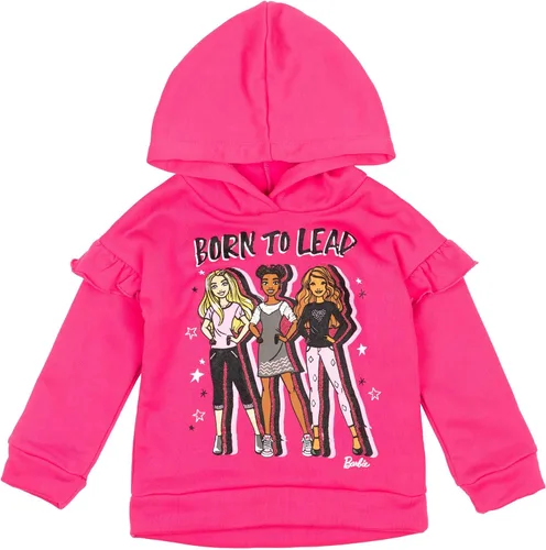 Vista 5 de Conjunto de sudadera con capucha de forro polar y leggings para niñas Barbie, desde niños pequeños hasta niños grandes (2T - 18-20)