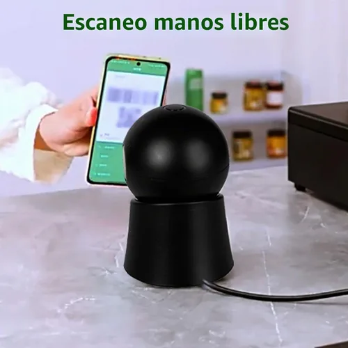 Vista 5 de escáner omnidireccional de escritorio del QR del escáner USB del código de barras 1D 2D atado con alambre