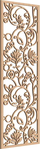 Vista 112 de Caspian Paneles de pared de madera con calado decorativo perforado, 9 3/8 pulgadas de ancho x 24 3/8 pulgadas de alto x 1/4 de alto, cereza