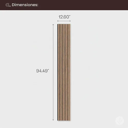 Vista 6 de Bark & Bole Oak - Paneles acústicos de chapa de madera texturizada 3D para pared y techo, solución decorativa que absorbe el sonido para hogares