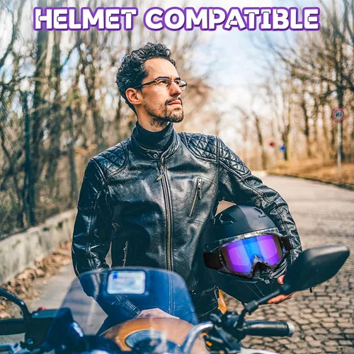 Vista 6 de Gafas para Dirt Bike, Paquete de 2 Gafas de Esquí y Gafas para ATV para Motocicleta, MX, Deportes de Motor - Hombres, Mujeres, Adultos, Jóvenes