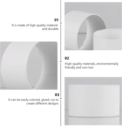 Vista 6 de Juego de 25 tubos de papel para manualidades, rollos de cartón reciclado, tubos de papel higiénico para manualidades, manualidades, manualidades