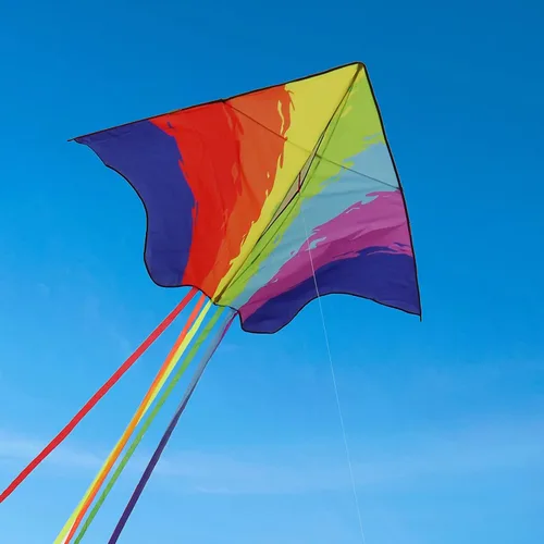 Vista 7 de Motiloo Longitud 63 pulgadas de bandera americana patriótica grande Delta cometa para niños y adultos, cometas grandes para el día