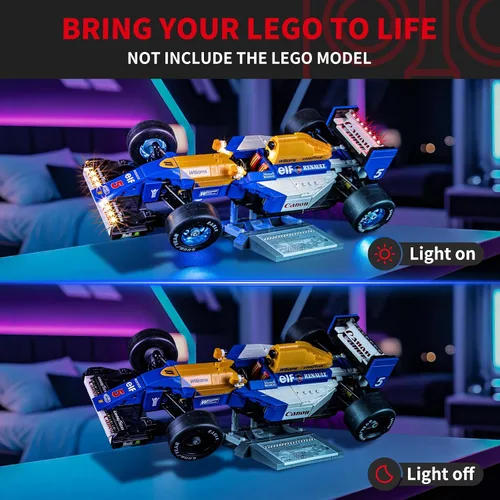 Vista 2 de BRIKSMAX Kit de luces 2.0 para Lego Williams Racing FW14B y Nigel Mansell – Innovadora iluminación LED compatible con Lego Icons 10353 – No incluido
