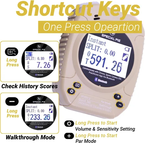 Vista 6 de Shot Timer with Belt Clip - 2025 Upgraded Shot Timer for Shooting Competition, Dry Fire Practice, Ideal for IPSC, IDPA, USPSA