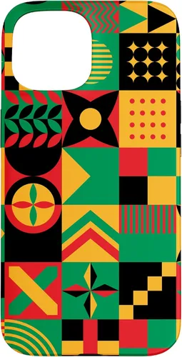 Vista 6 de Funda para iPhone 14 Pro Max con patrón tribal africano orgullo afroamericano historia negra