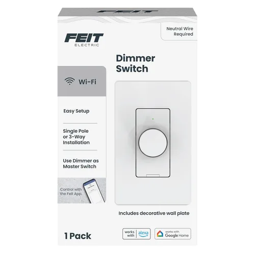 Vista 16 de Feit Electric - Interruptor de luz inteligente WiFi regulable con control remoto, unipolar/3 vías/4 vías, control de voz con Alexa y Google Asst