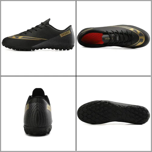 Vista 4 de YDVXBE Zapatos de fútbol para hombre, zapatos de fútbol juveniles, zapatos de fútbol para adultos, tenis profesionales TF para entrenamiento