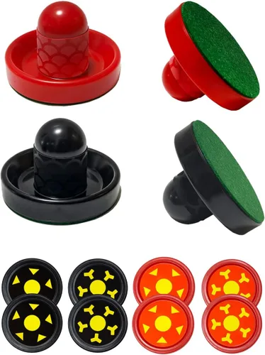 Vista 9 de Empujadores de hockey de aire y discos de hockey de aire, huelguistas antideslizantes y discos dinámicos para juego de mesa de hockey de aire