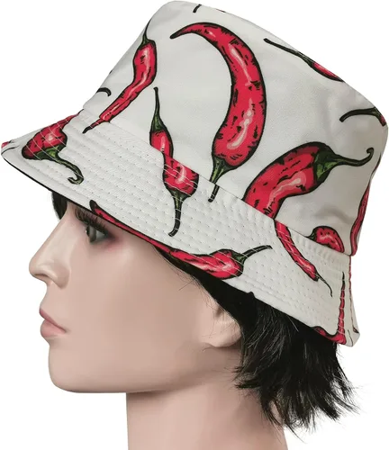 Vista 3 de Sombrero de pescador reversible de doble cara con estampado unisex