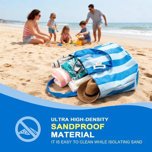 Vista 4 de Bolsas de playa impermeables a prueba de arena, bolsa grande XL para piscina para mujer
