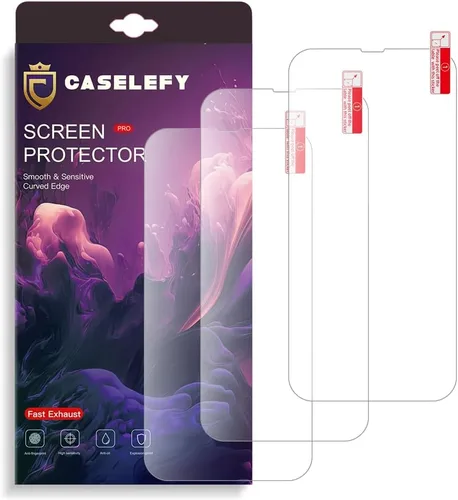 Vista 4 de 2.5D 9H Anti Scratch Ultra Fuerte Antihuellas Protector de pantalla de vidrio templado para iPhone 14 Pro Max (paquete de 3)