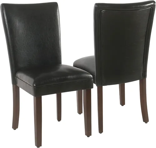 Vista 27 de HomePop Parsons - Silla de comedor, color gris (juego de 2)