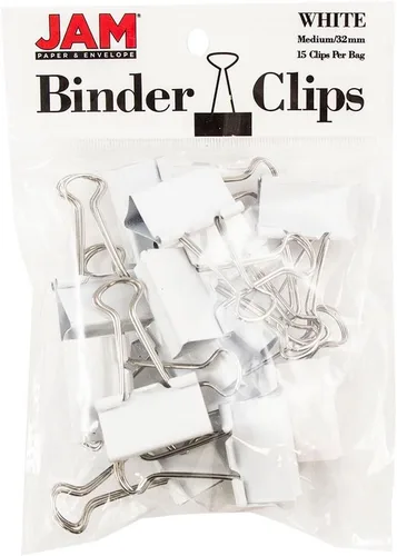 Vista 6 de Broches aprietapapeles JAM Paper®, Blanco