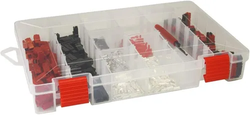 Vista 2 de Powerwerx MegaCase 301 piezas surtidas 15/30/45A Anderson Power Products Powerpole Connector Case con herramienta de inserción/extracción
