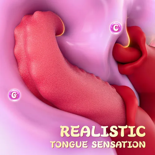 Vista 4 de Vibrador de Juguetes Sexuales, Juguetes para Adultos para Mujeres, Vibradores de Empuje, Consolador Rose, Juguete Sexual con 10 Modos de Lamer
