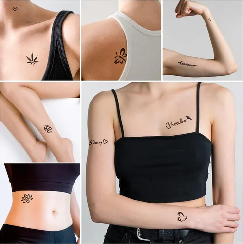 Vista 4 de 16 hojas de plantillas de tatuaje de henna reutilizables para mujeres, niñas y niños, más de 220 plantillas de tatuaje, plantilla de tatuaje