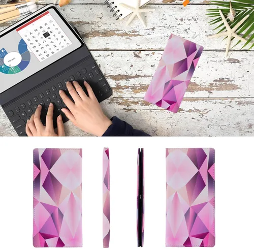 Vista 122 de HUA ANGEL Billetera ultra delgada para mujer, con bloqueo RFID, tarjetero de crédito, plegable, largo, hebilla magnética, billete para mujer, Owl