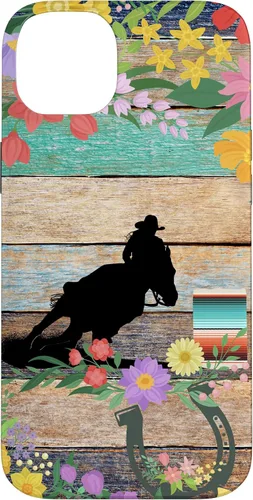 Vista 15 de Cute Serape Spring Flower Rodeo Western Horse Barrel Racing Case for iPhone 17