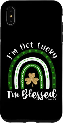 Vista 7 de iPhone 15 St Patricks day I'm not Lucky I'm Blessed Rainbow - Funda para mujer