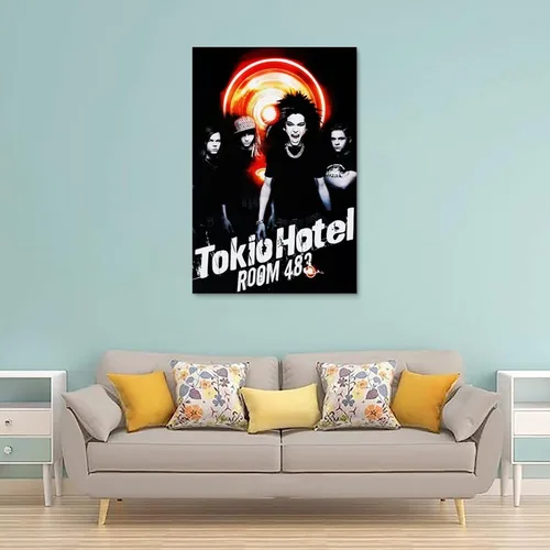 Vista 2 de ALKANI Póster de Tokio Hotel Rock Band Music Posters Lienzo Arte Póster Decoración Dormitorio Póster 12x18 pulgadas (11.8x17.7 in)
