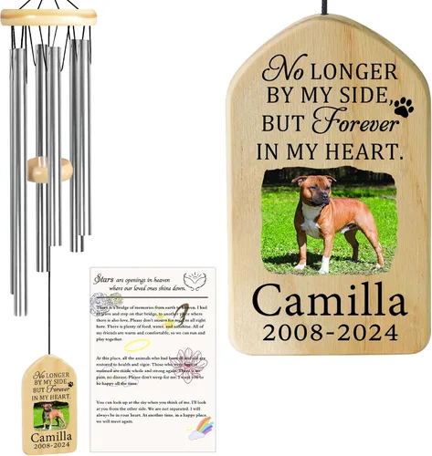 Vista 32 de Jocidea - Campanillas de viento personalizadas para gatos en memoria de gato, regalo por pérdida de gato, regalo de condolencia de mascota, regalo