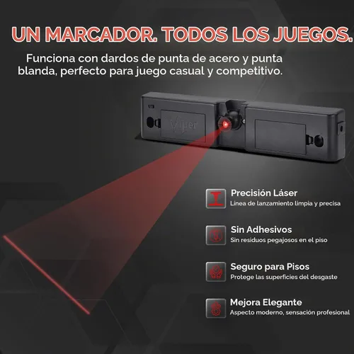 Vista 4 de Viper Laser Throw Line Markers – Battery-Operated Precision Oche Lights in Multiple Styles Negro