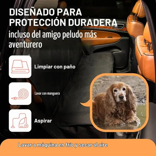 Vista 8 de Active Pets Funda Impermeable Tipo Hamaca Estándar para Asiento de Automóvil, Se Adapta a Sedanes, Hatchbacks, Crossovers, Cupés, Vehículos Naranja