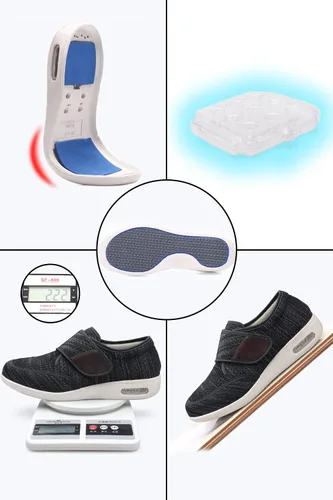 Vista 3 de Zapatos para ancianos diabéticos para hombre, talla grande, zapatos ampliadores de fertilizantes, zapatos ajustables para hinchazón de pies