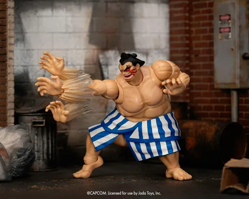 Vista 8 de Jada Street Fighter II E. Figura de acción Honda – Juguetes de escala 1:12