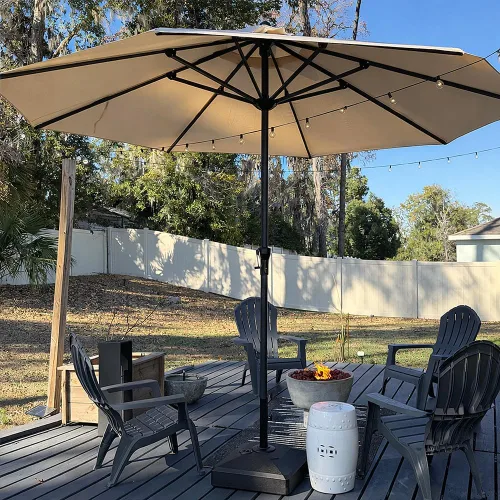 Vista 13 de PURPLE LEAF - Sombrilla de patio rectangular de 6' x 4', sombrilla de mesa para exteriores con marco de aluminio, sombrilla de mercado, sombrilla
