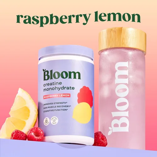 Vista 2 de Bloom Nutrition Monohidrato de creatina en polvo, 0.18 oz de creatina micronizada por porción, apoya la recuperación muscular, fuerza, resistencia