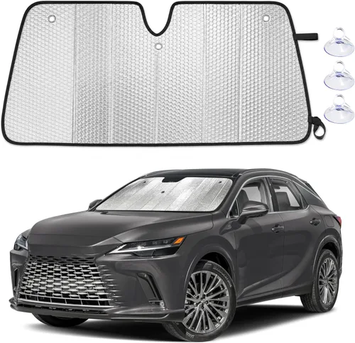 Vista 37 de EcoNour Parasol plegable de acordeón para parabrisas compatible con Tesla Model 3/Model Y 2017-2024 2025 2026, parasol delantero para ventana