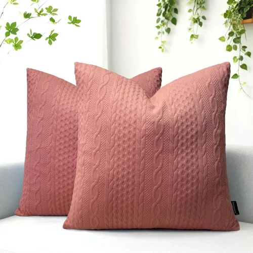 Vista 9 de Booque Valley Paquete de 4 fundas de almohada azules de 18 x 18 pulgadas, fundas de almohada decorativas de verano para sofá, estilo campestre