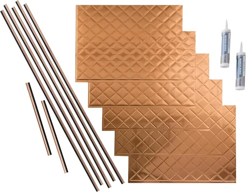 Vista 19 de FASÄDE Kit de protector de vinilo decorativo acolchado de 15 pies cuadrados en plata argente